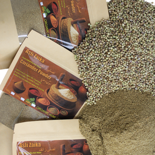Asli Zaika Coriander Powder – 100% Pure & Organic – Hand-Ground Desi Masala (Lahore Made)100g /200g / 400g