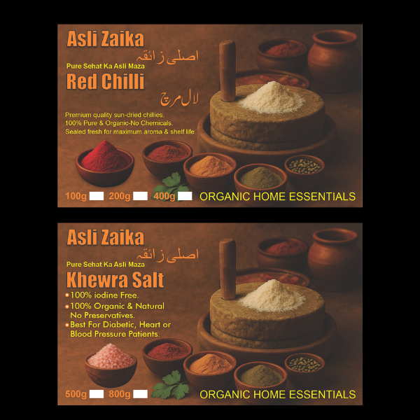 Asli Zaika Desi Masala Combo – Pink Salt, Haldi, Dhania, Lal Mirch (4 Pack) – 100% Pure & Hand-Ground – 1499 Only