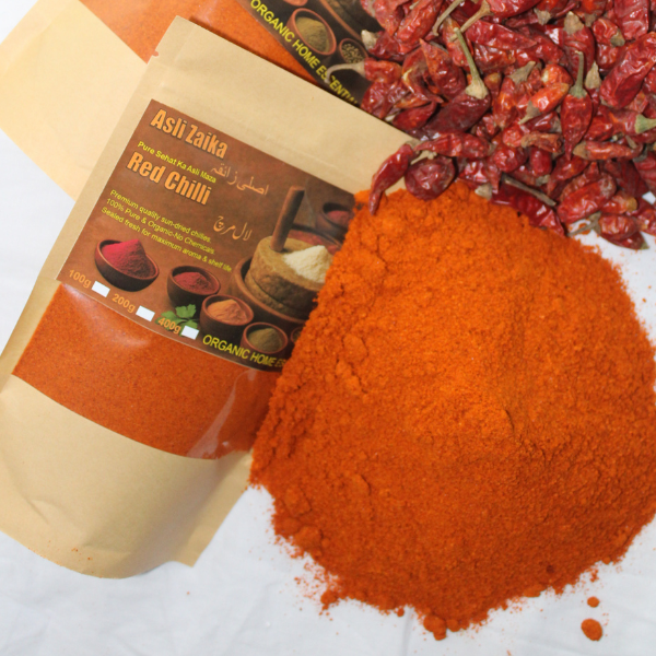 Asli Zaika Organic Lal Mirch Powder – 100% Pure, Sun-Dried & Hand-Ground in Lahore – 100g / 200g / 400g