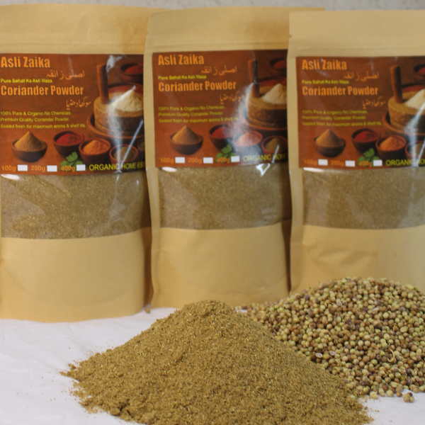 Asli Zaika Coriander Powder – 100% Pure & Organic – Hand-Ground Desi Masala (Lahore Made)100g /200g / 400g