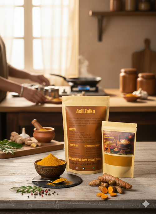 Asli Zaika Organic Turmeric Powder (Haldi) – Pure & Chemical-Free