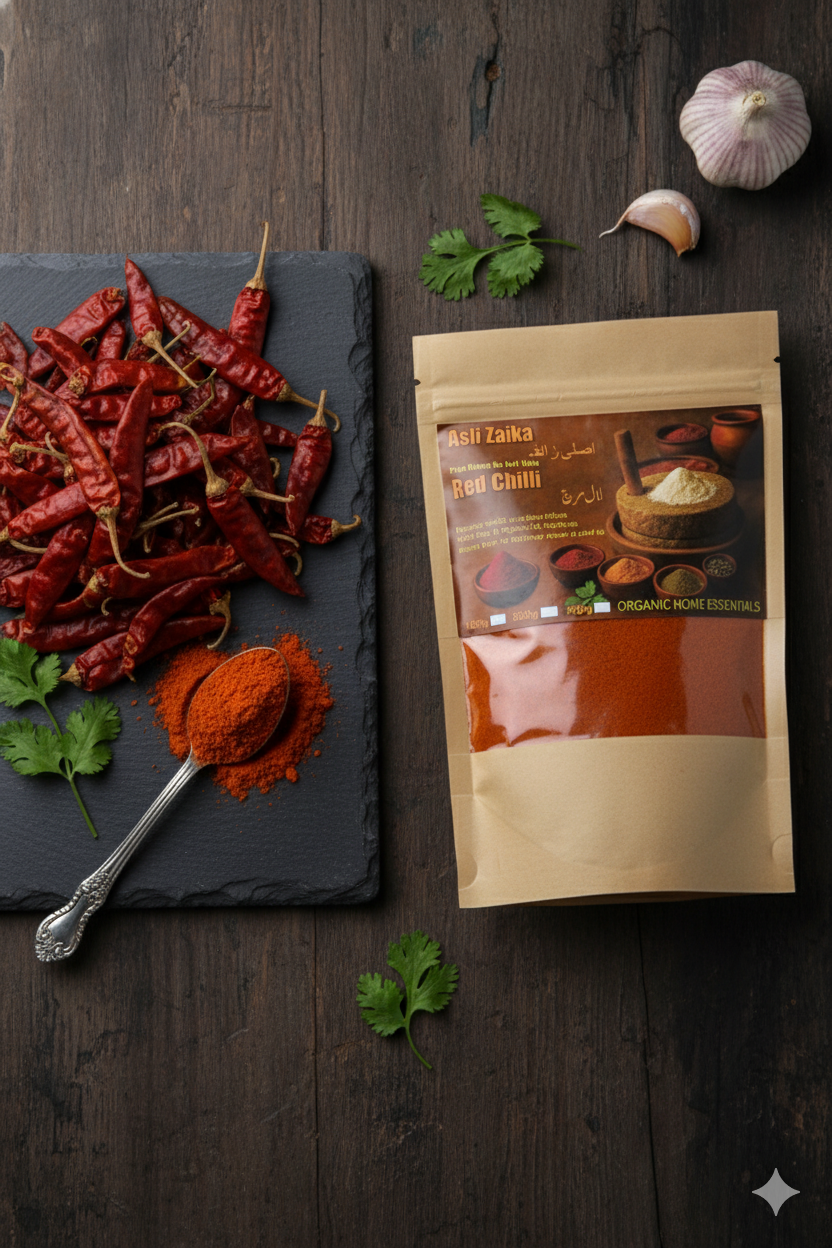 Asli Zaika Organic Red Chilli Powder |lal Mirch| –| Pure & Chemical-Free|