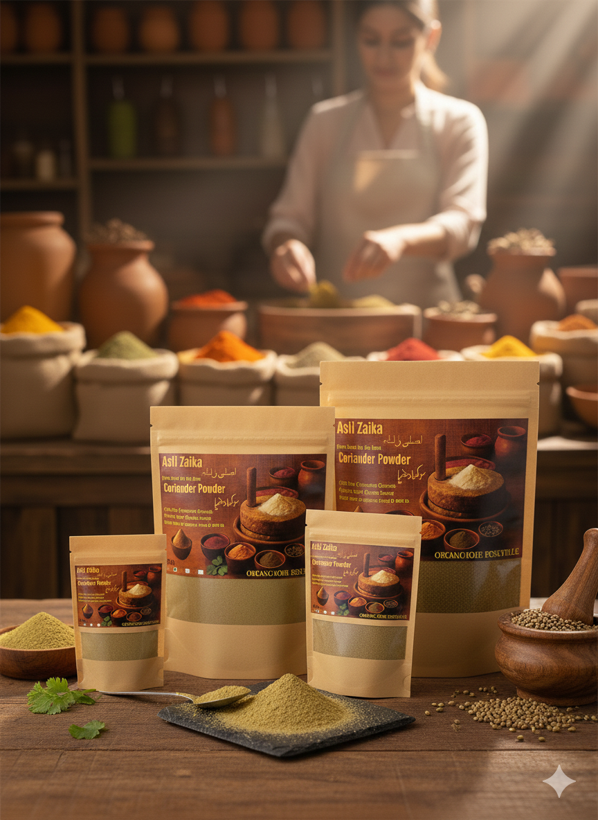 Asli Zaika Organic Coriander Powder (Dhaniya) – Pure & Chemical-Free