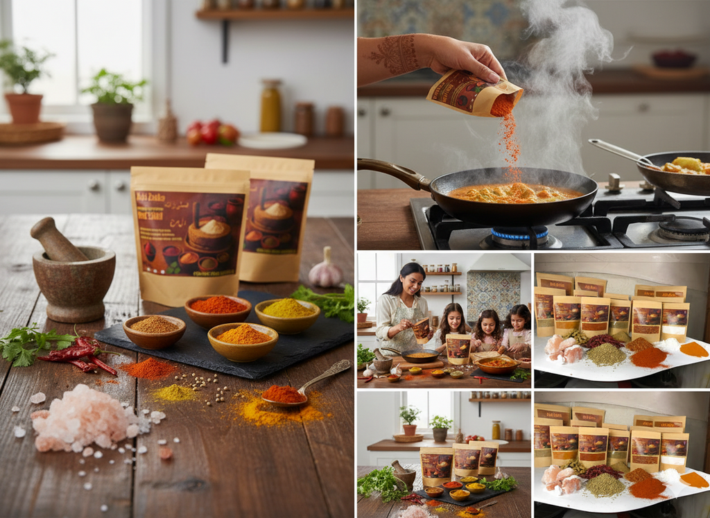 Pack of 5 Premium Masalas (250g Each) – Fresh Lahori Taste | Asli Zaika