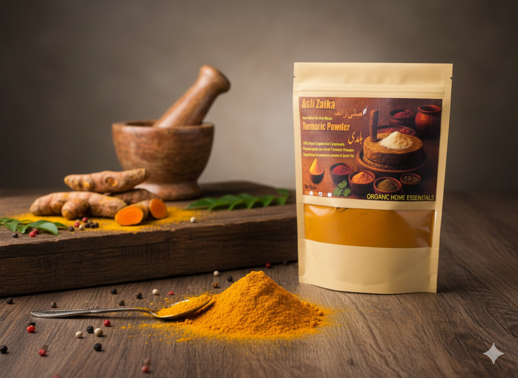 Asli Zaika Organic Turmeric Powder (Haldi) – Pure & Chemical-Free