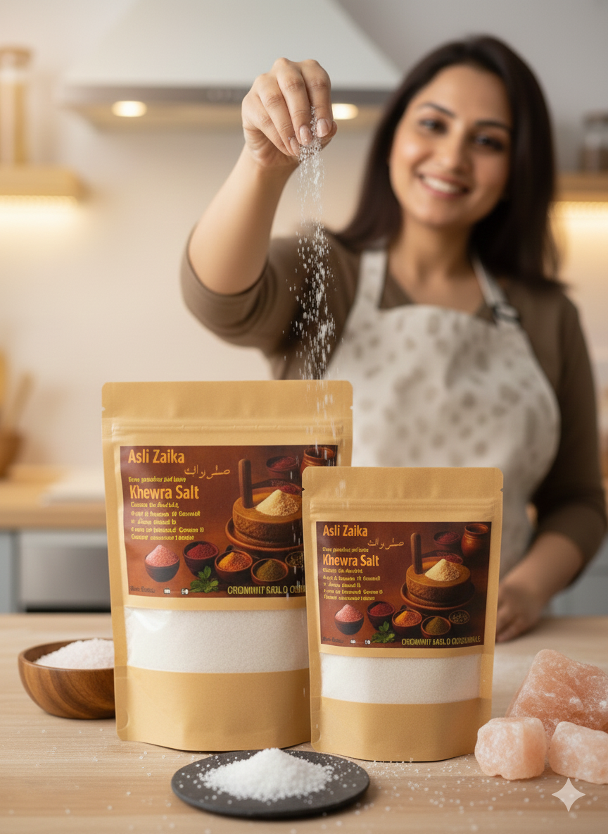 Asli Zaika| Organic Khewra Pink Salt Powder| – |Pure & Natural|
