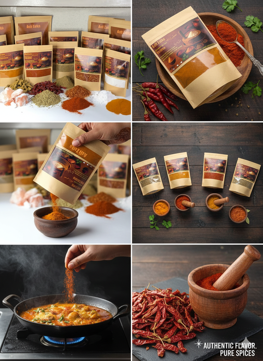 Pack of 5 Premium Masalas (250g Each) – Fresh Lahori Taste | Asli Zaika