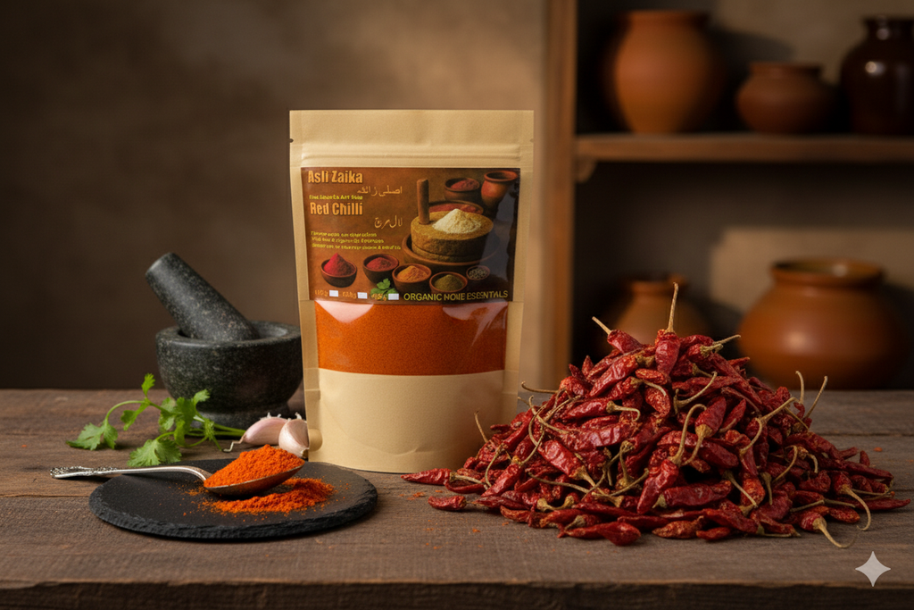 Asli Zaika Organic Red Chilli Powder |lal Mirch| –| Pure & Chemical-Free|