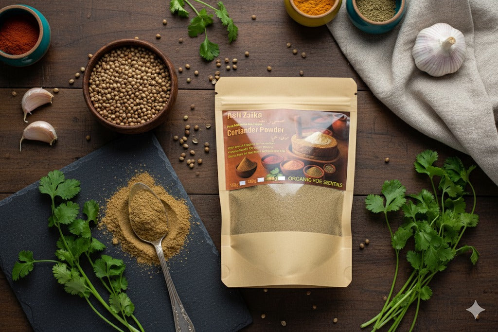 Asli Zaika Organic Coriander Powder (Dhaniya) – Pure & Chemical-Free