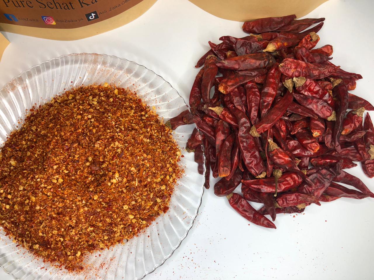 Asli Zaika Red Chilli Flakes (Crushed Lal Mirch) – Pure & Natural